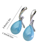 3D Water Drop Shape Pearl Drop Earring post/Clips