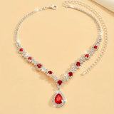Classic Luxury Stylish Crystal Claw Chain Pendant Necklace