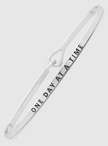 One Day At A Time Engraved Bracelet