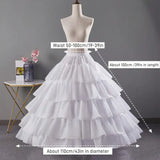 White 5-Layer Flared Wedding Dress Petticoat