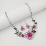 Fashion Flower Pendant Necklace Set,