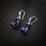 Sapphire Waterdrop Zirconia Hook Earrings