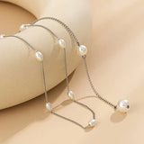 Long Luxurious Imitation Pearl Tassel Back Chain