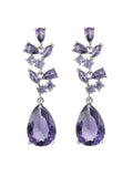 Amethyst Zircon Luxury Long Earrings