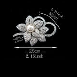 Pearl Flower Brooch Pin White