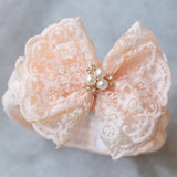 Children's Soft Lace & Pearl Headband