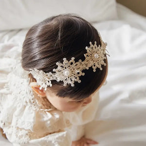Baby Girls Adorable Cute Flowers Lace Headband Hairband