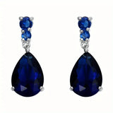 Black Teardrop Shape Zircon Earrings