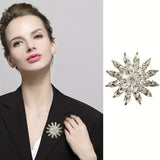 Elegant Three-Layer Flower Brooch