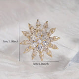 Elegant Three-Layer Flower Brooch