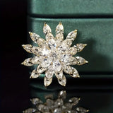 Elegant Three-Layer Flower Brooch