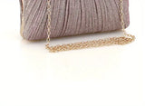 Evening Clutch, Shiny Shoulder Bag, Detachable Chain Ring hold