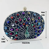 Sparkling Peacock Rhinestone Clutch Purse