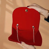 Evening Bag Pleather Red