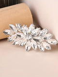 Flower Faux Crystal Brooch Pin