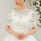 Scattered Pearl Mesh Shawl Bridal Cape cover up