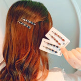 2 Pcs Crystal Hair Clip Elegant Rhinestone Bobby Pin
