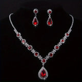 Sparkling Rhinestone Necklace & Earring Set