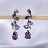 Luxurious Colored Water Drop Earrings