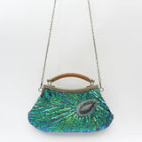 Peacock Feather Sequins Evening Bag