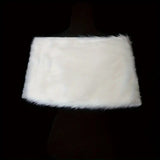 White Faux Fur Imitation Pearl Buckle Short Cape