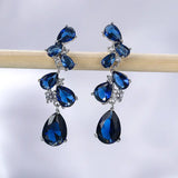 Luxurious Colored Water Drop Earrings