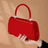 Evening Bag Pleather Red