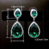 Emerald Green Teardrop Earrings