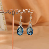 Classic Blue Water Drop Earrings,