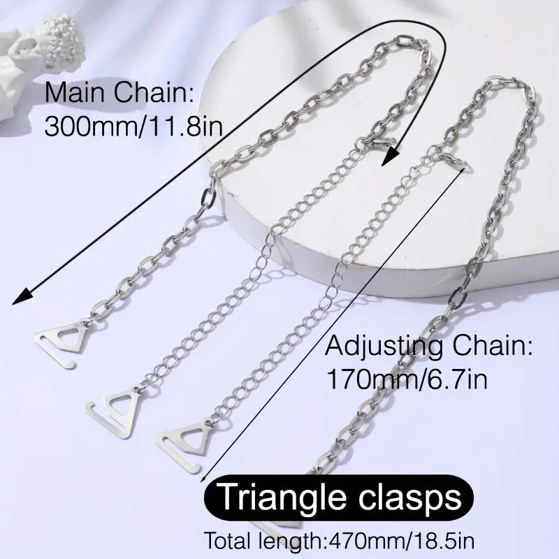 Silver Chain Bra Strap Adjustable Triangle – Lisa Marie's Boutique