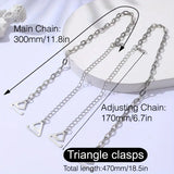 Silver Chain Bra Strap Adjustable Triangle