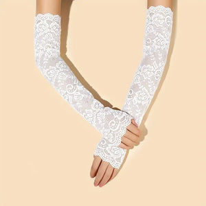 Exquisite Lace Long Gloves - Special Occasion Gloves for Wedding, Bridal, Prom