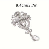 Elegant Rhinestone Water Drop Brooch