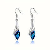 Zircon Teardrop Earrings Red