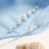 Baroque Style Seven Faux Pearl Collarbone Necklace