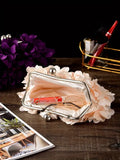 Elegant Rose Design Shoulder Chain Bag/clutch Champagne