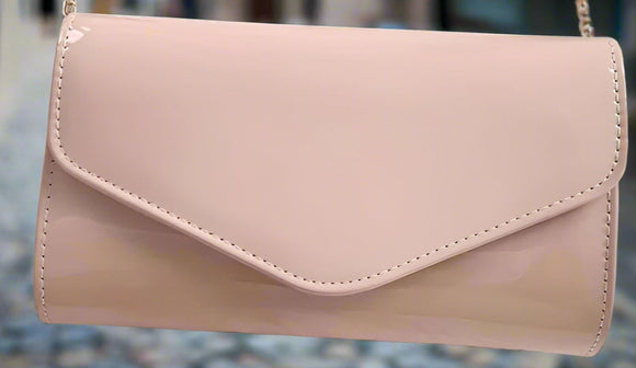 Shiny And Luxurious PU Clutch Bag khaki cream blush