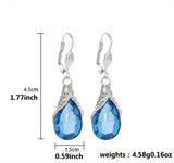 Classic Blue Water Drop Earrings,