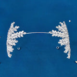 Crystal Leaf Shape Headband Head Hoop