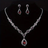 Sparkling Rhinestone Necklace & Earring Set