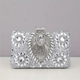 Rhinestone Tassel Evening Clutch Light Purple