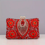 Rhinestone Tassel Evening Clutch Light Purple