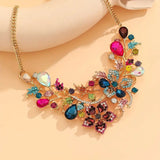 Bohemian Flower Rhinestone Necklace