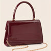 Evening Bag Pleather Cranberry