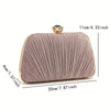 Elegant Pleated Evening Clutch Handbag