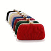 Elegant Pleated Evening Clutch Handbag