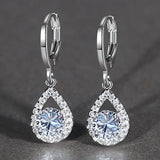 Round Crystal Drop Earrings