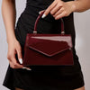 Evening Bag Pleather Cranberry