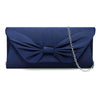 Elegant Navy Clutch With Bow
