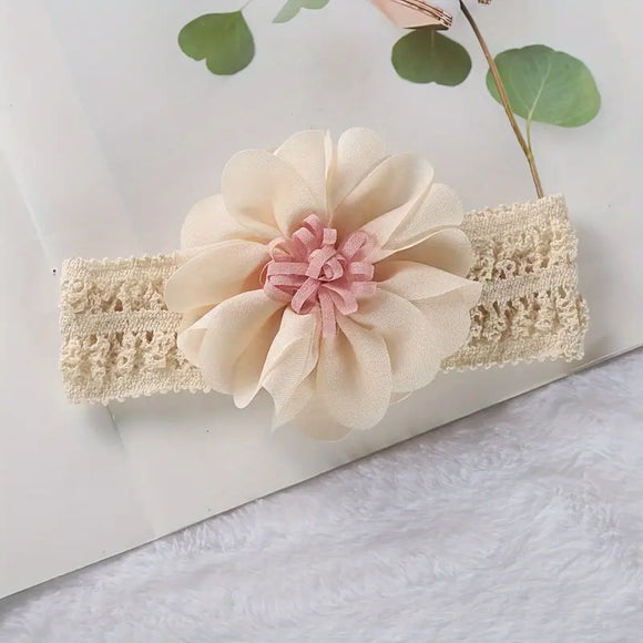 Children's Soft Lace Flower Headband